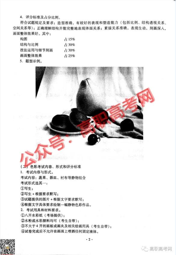 技能證書 | 美術(shù)高職高考詳解，附2021年高職高考《美術(shù)基礎(chǔ)》考試說(shuō)明及樣題